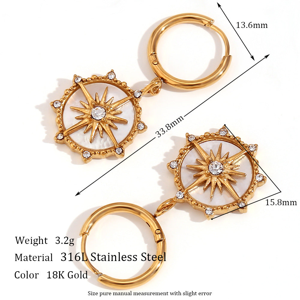Wholesale gold-plated geometric earrings